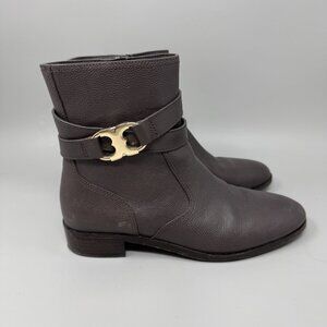 Tory Burch Brown Leather Gemini Link Women’s Ankle Boots Size 9M